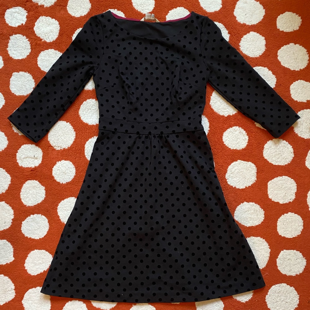 Boden one piece A-line polka dot dress